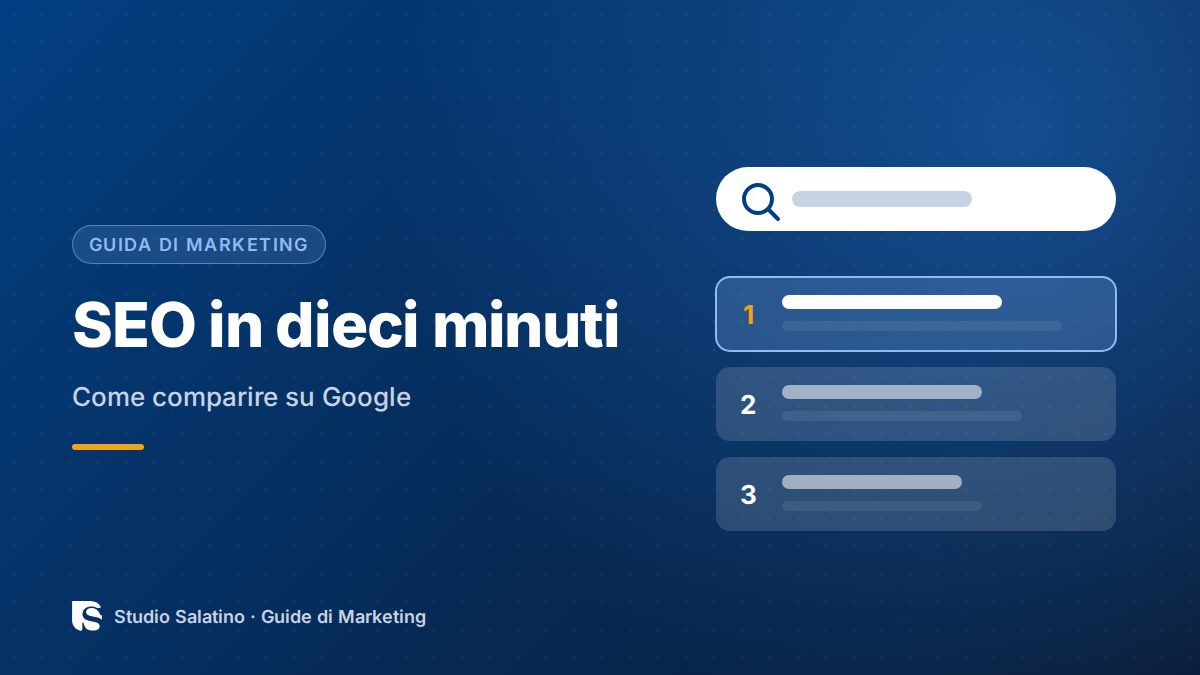 SEO in dieci minuti
